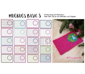 Stickserie ITH - Mug Rugs Basic 3